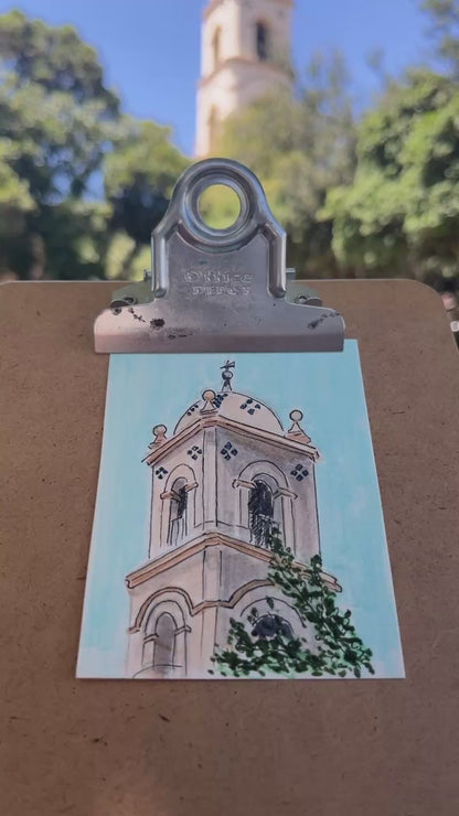 Ojai Post Office Illustration Magnet